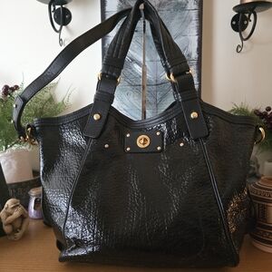 Marc By Marc Jacobs Helena Glossed Pebbled Leather Satchel